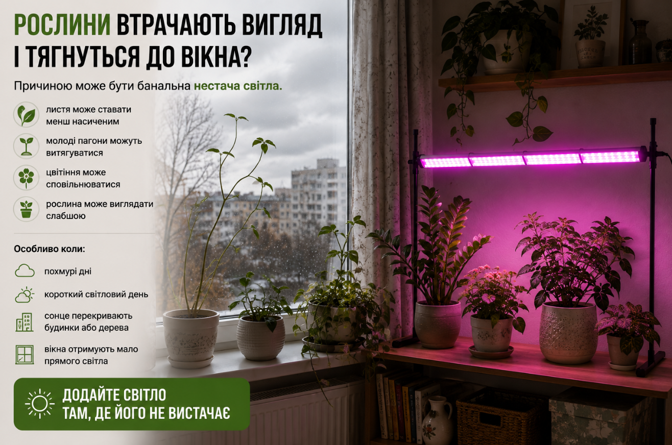 Фіто-Світильник ML38 — додаткове освітлення для рослин
